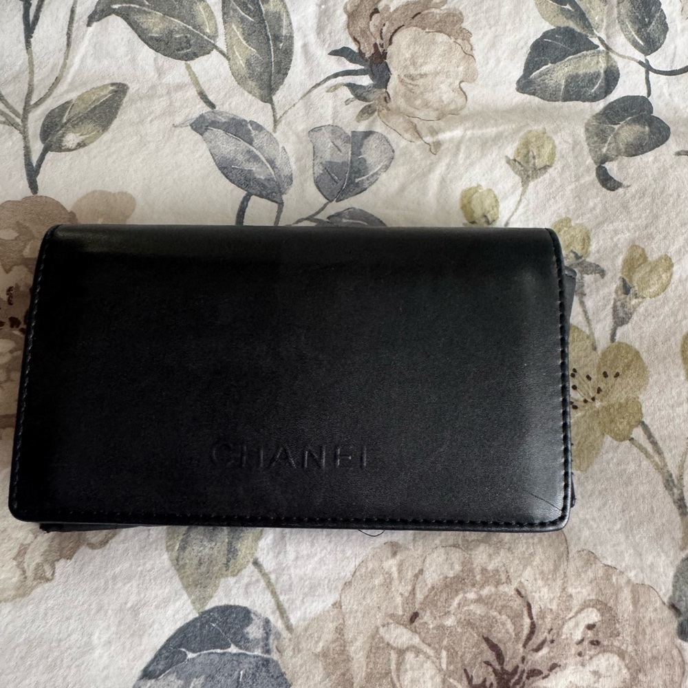 Chanel Black Leather sunglasses case